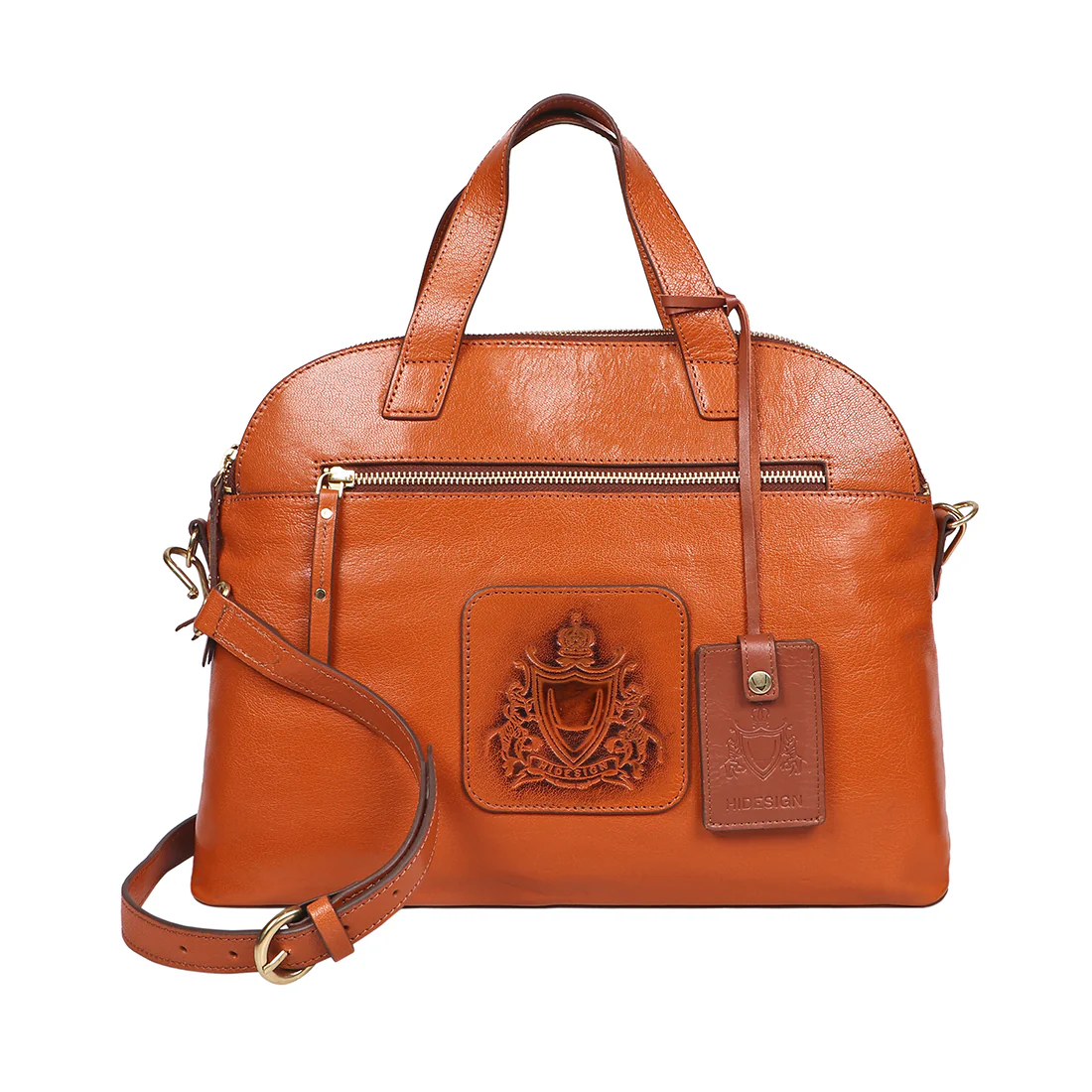 Winona 3 Orange Leather  Shoulder Bag - Image 2