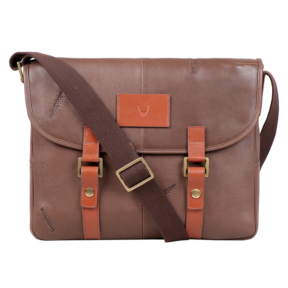Wyoming 01 Brown Leather Messenger Bag