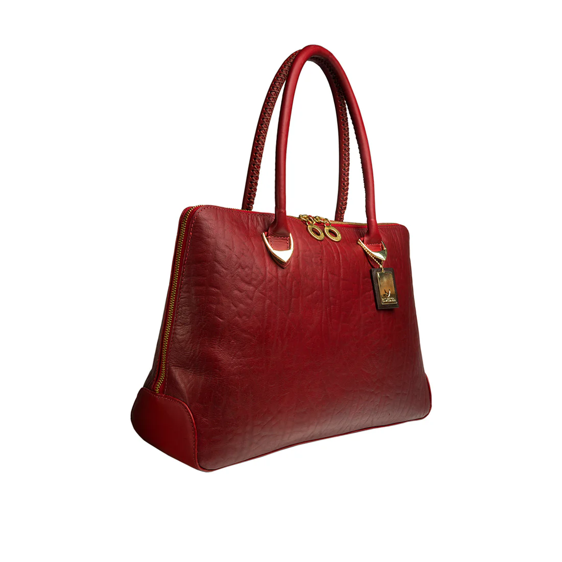Yangtze 03 Red Leather Tote Bag - Image 2