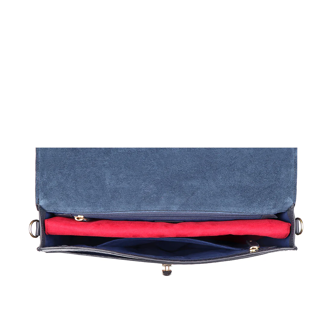 Yin Yang 03 Blue Leather Laptop Bag - Image 5