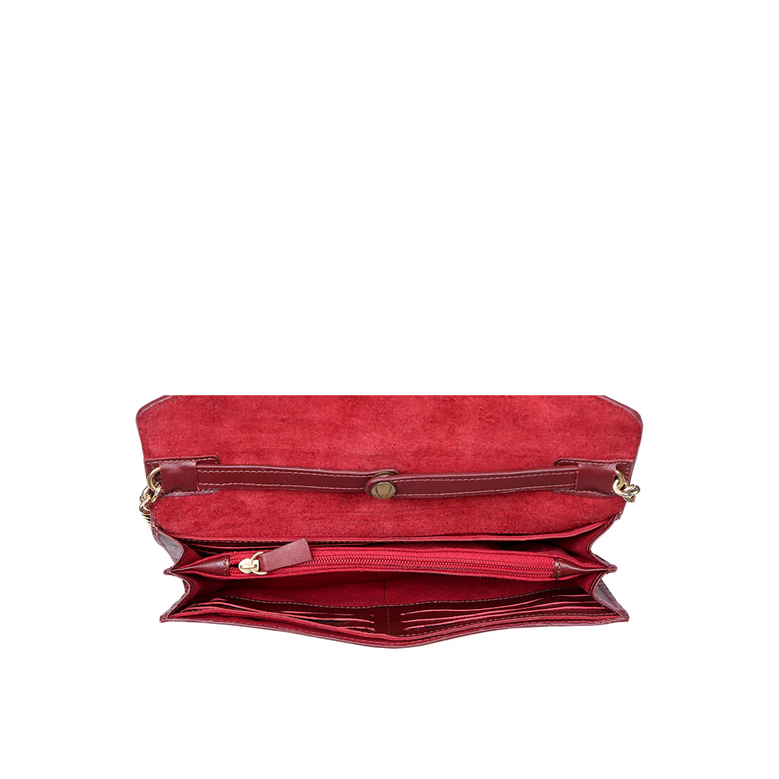 Yin Yang W2 Red Leather Sling Wallet - Image 5