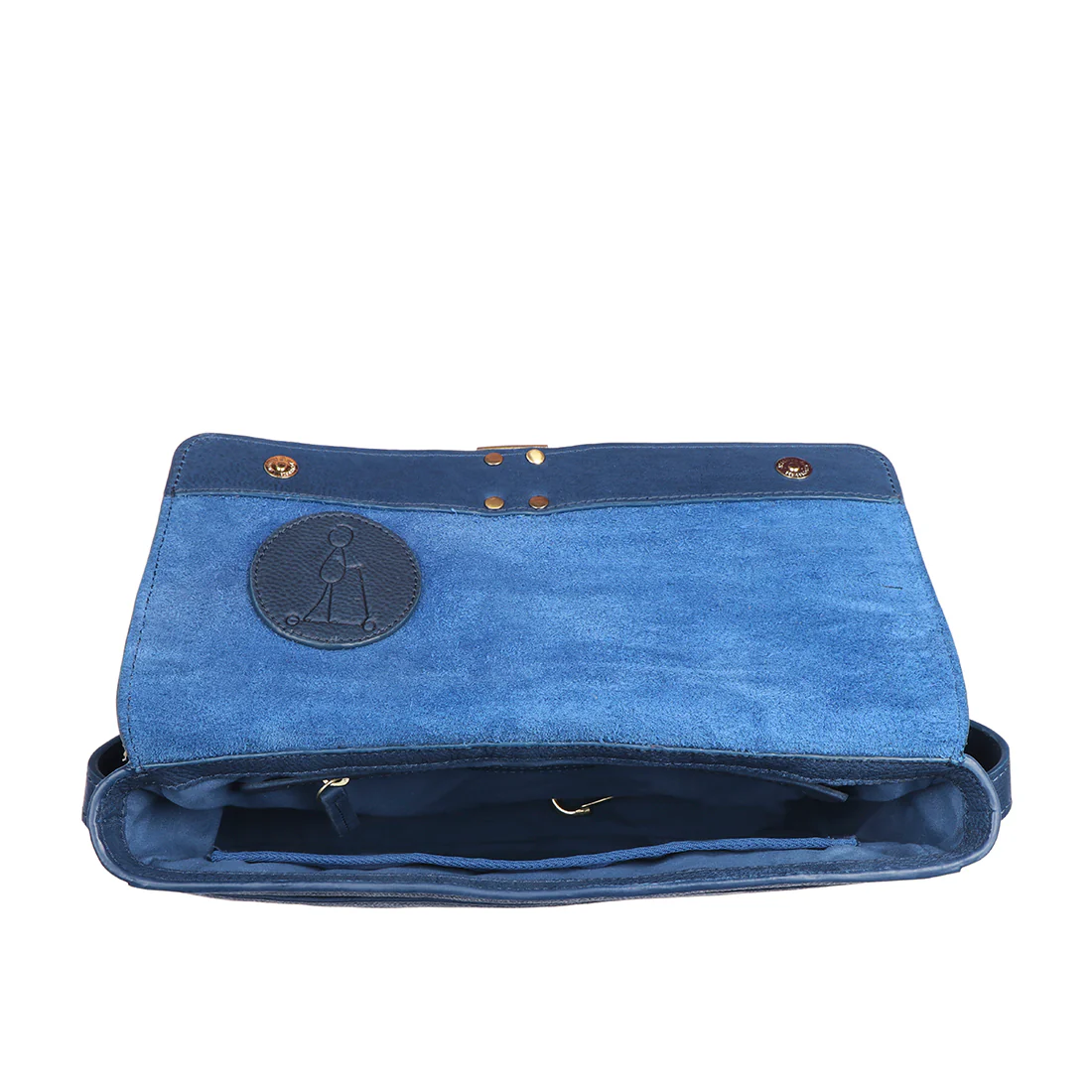 Yoga 02 Blue Leather Sling Bag - Image 5