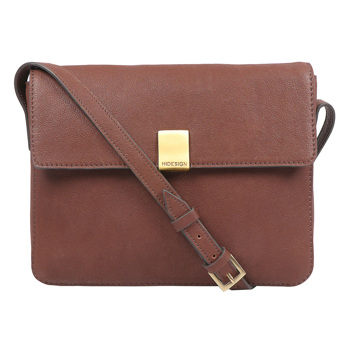 Yoga 02 Brown Leather Sling Bag - Image 2
