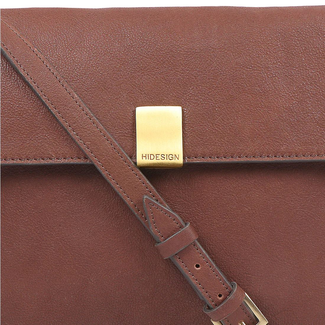 Yoga 02 Brown Leather Sling Bag - Image 6