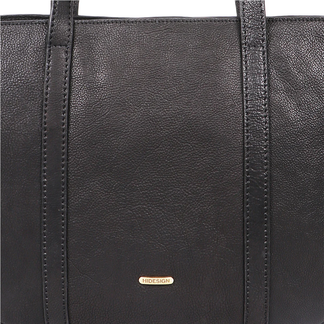 Yoga 03 Black Leather Tote Bag - Image 4