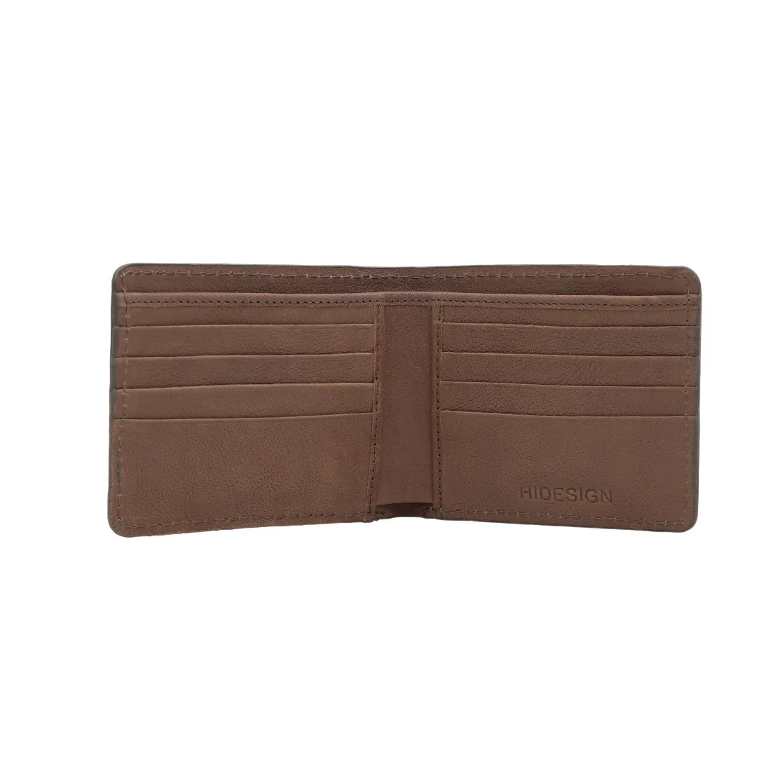 Yoga W1 Brown Leather Bi-Fold Wallet - Image 3