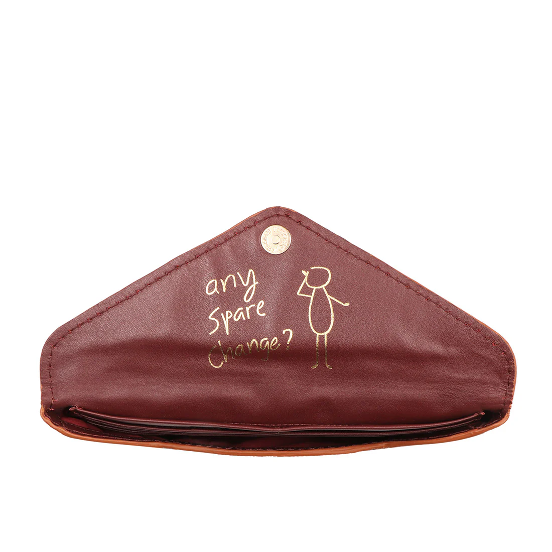 Yoga W5 Orange Leather Clutch Wallet - Image 3
