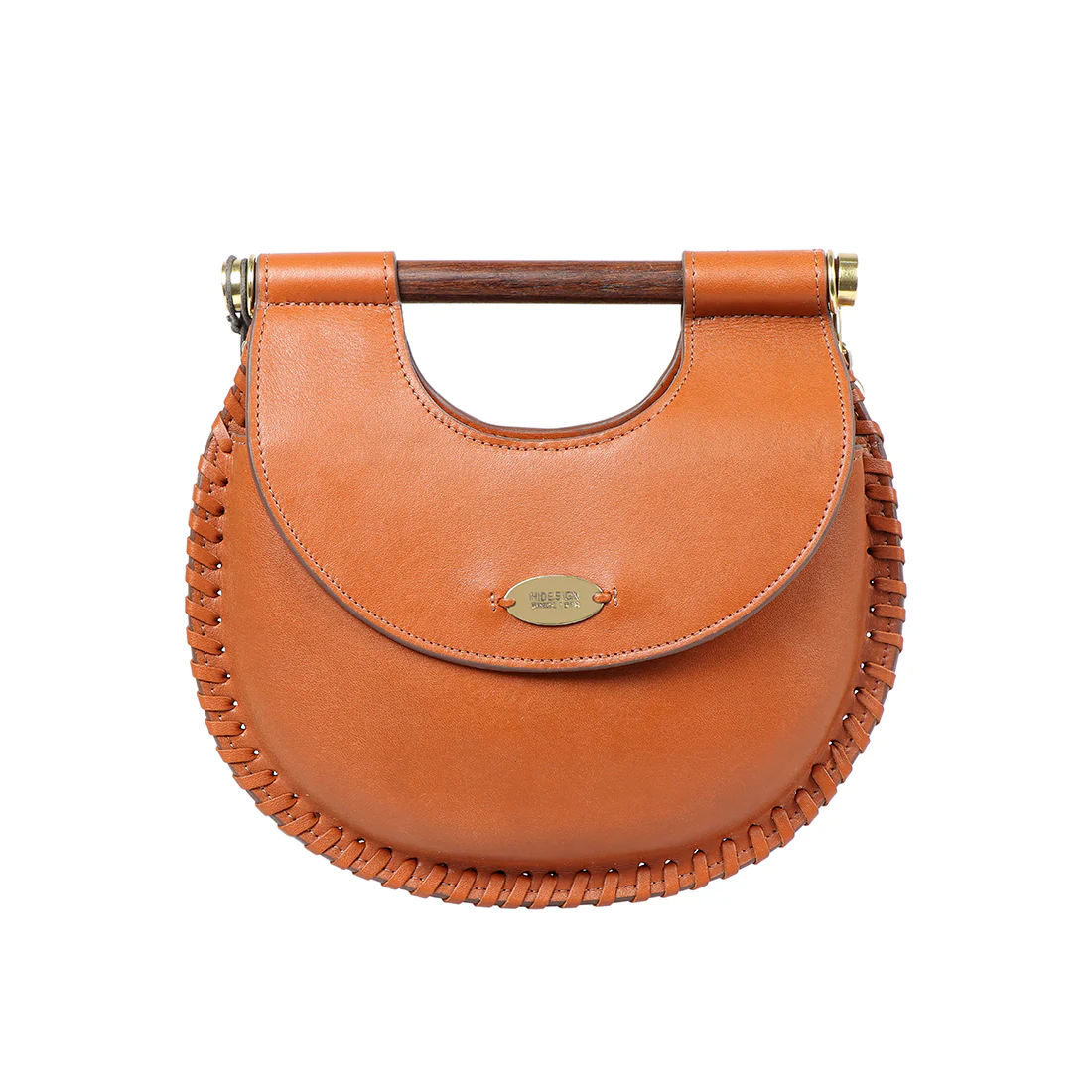 Zazen 02 Orange Leather Sling Bag - Image 3