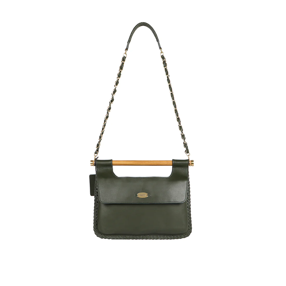 Zazen 03 Green Leather Sling Bag - Image 5