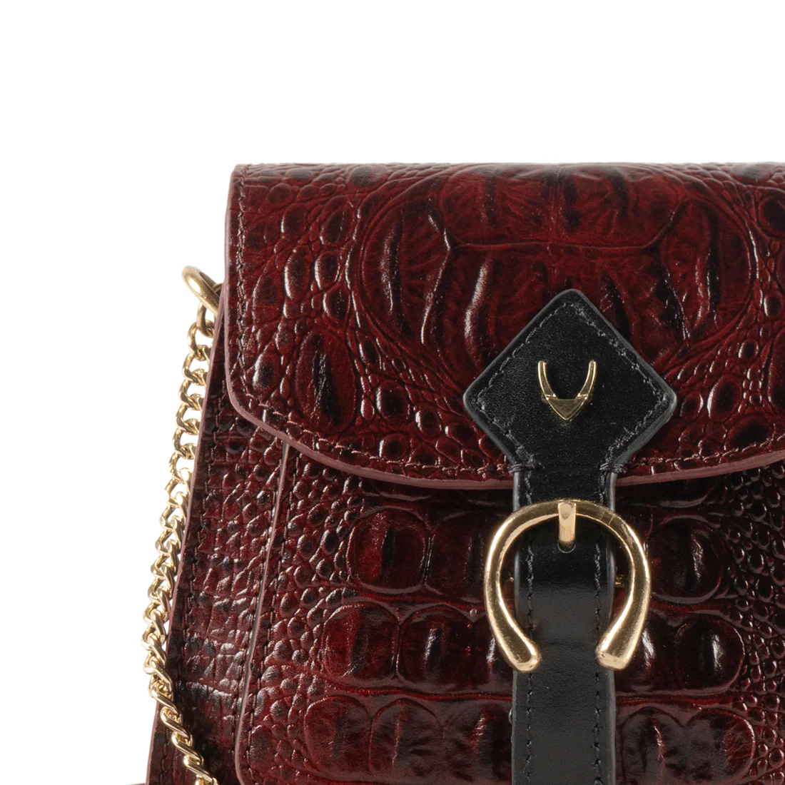 Zuzu Red Leather Sling Bag - Image 5